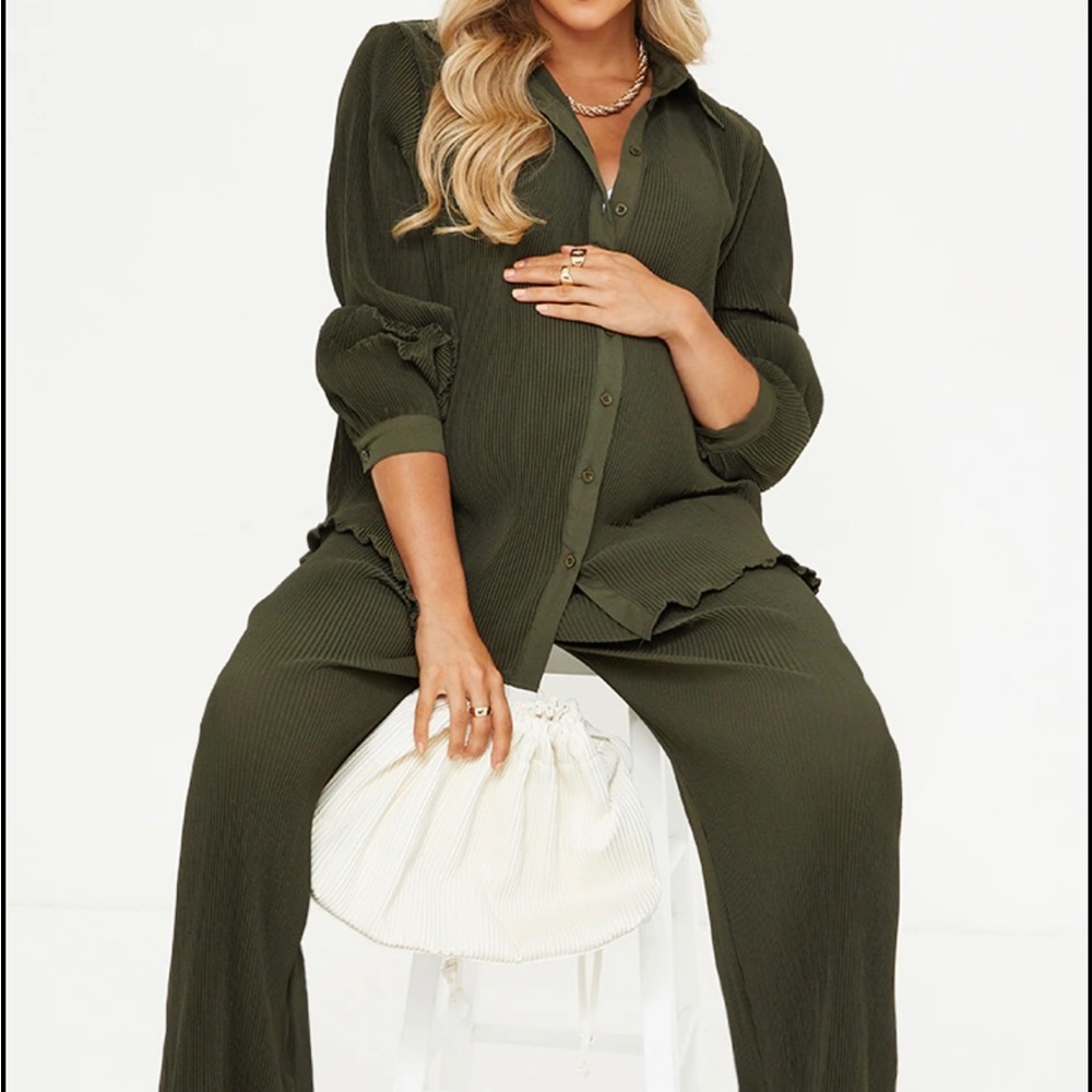 Ribbed Shirt/Pant Set (Maternity)